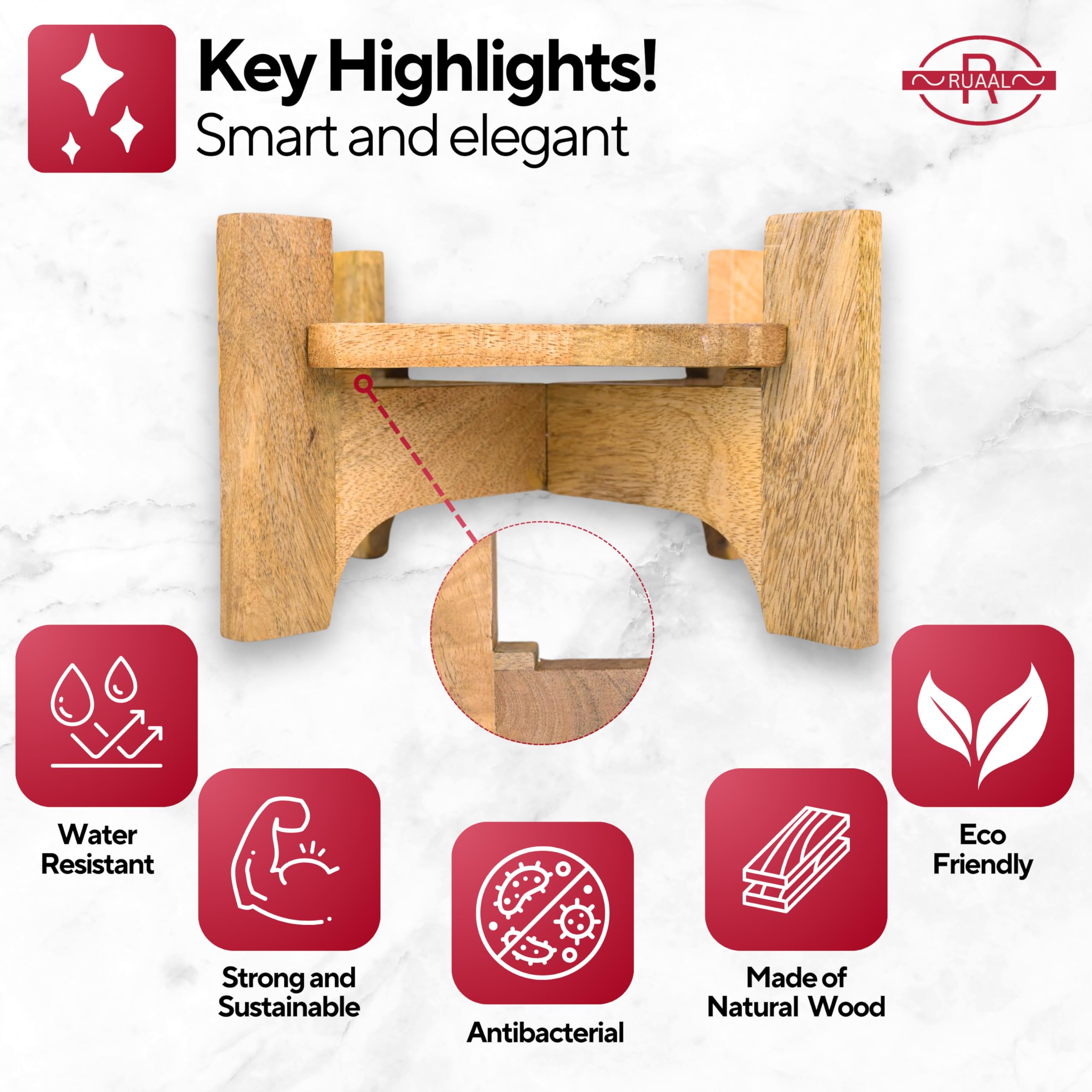 Home Storage Wooden Stand For Kitchen - Versatile Stand For Dispenser, Beverage Dispenser Stand, Durable Drink Dispenser Stand F